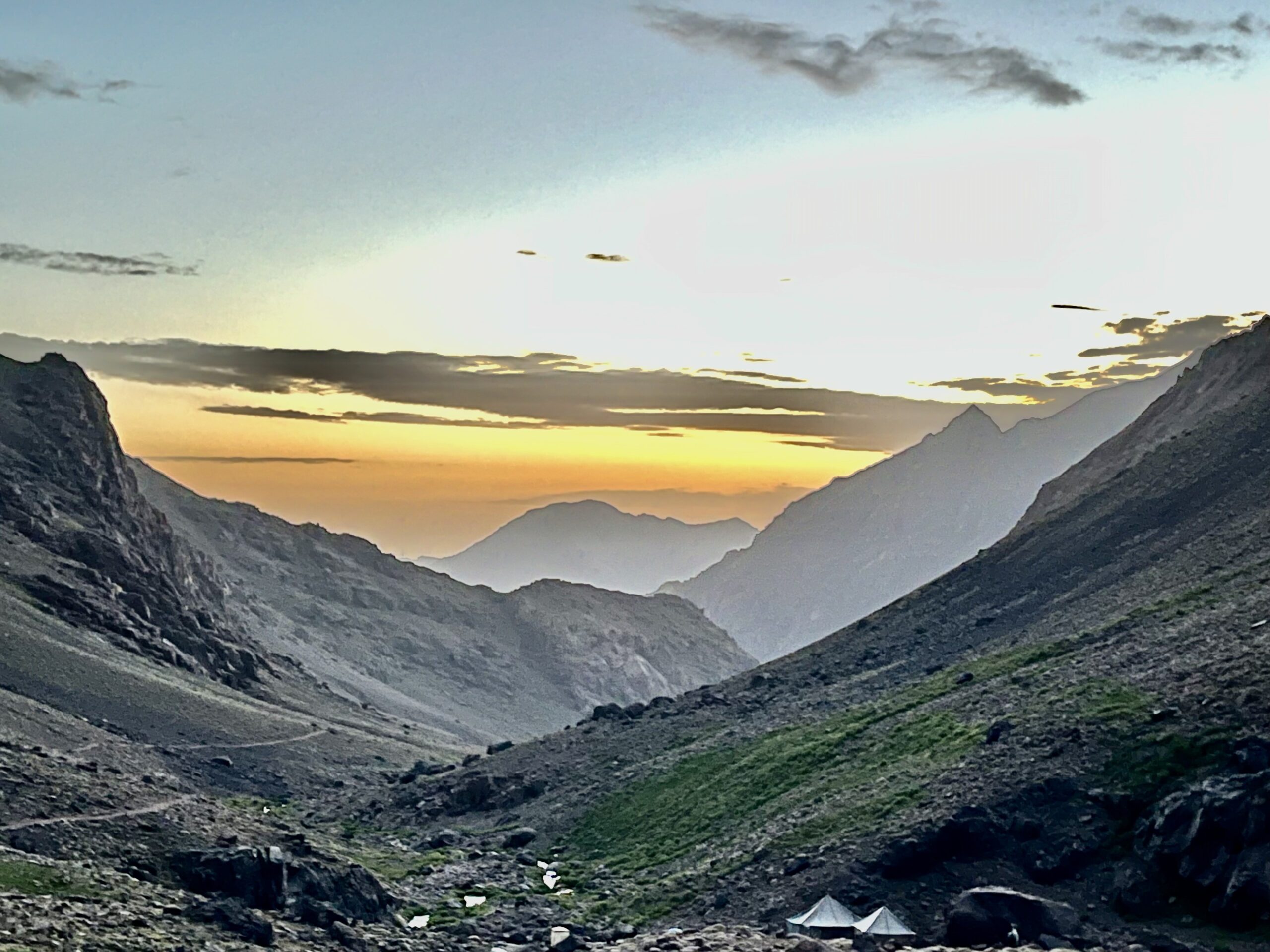 Sun rises of the High Atlas Mountains of Morocco.