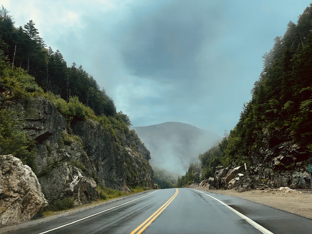 Road through the mist.