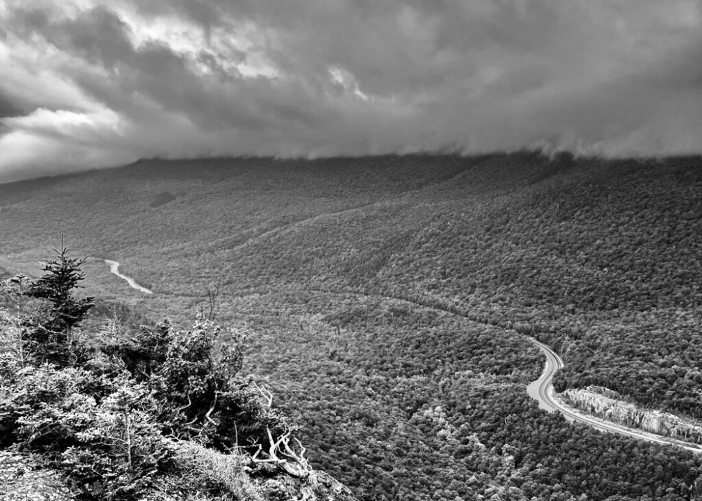 Pinkham Notch Road from above