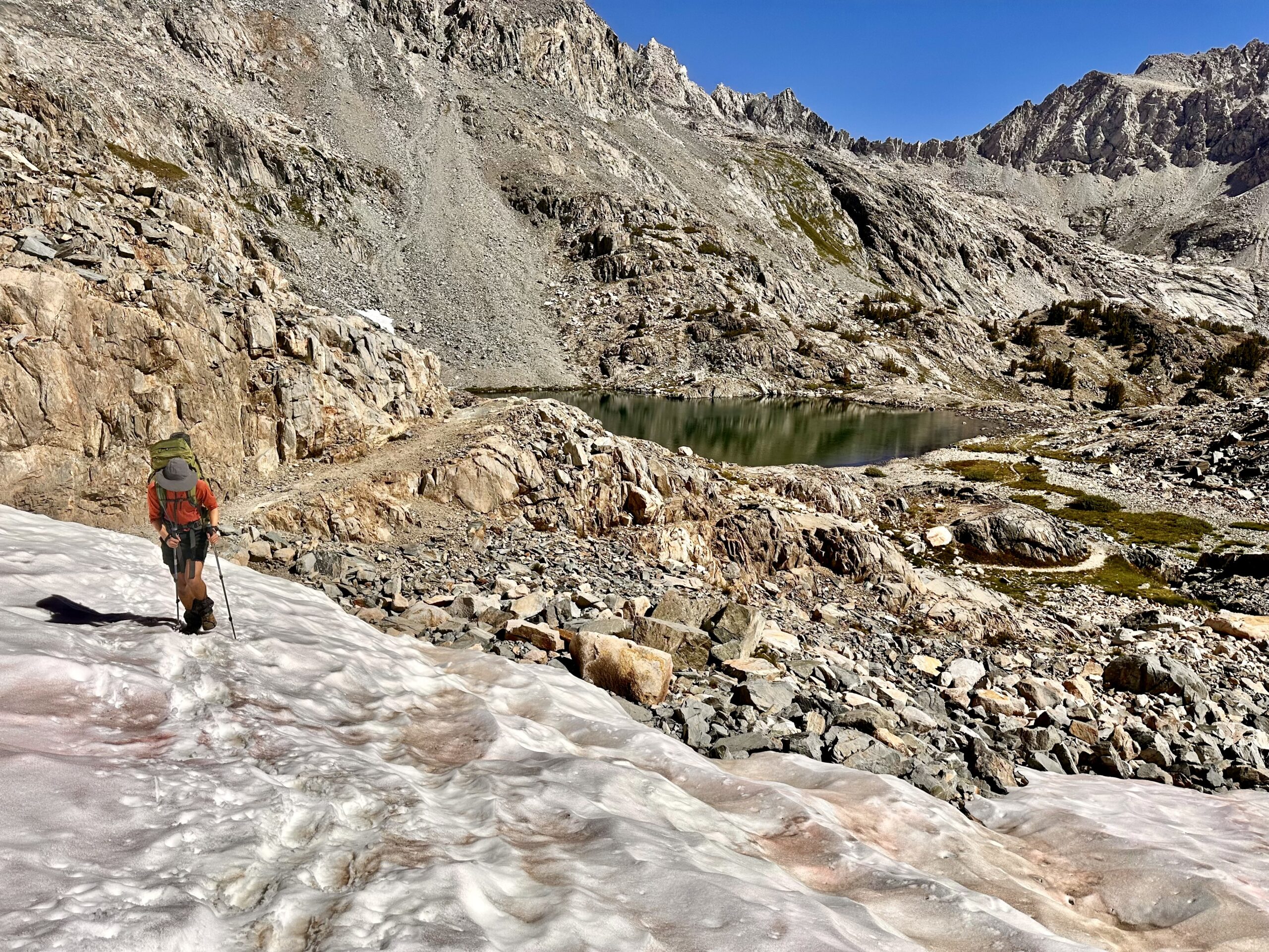 Glacier crossing on the JMT