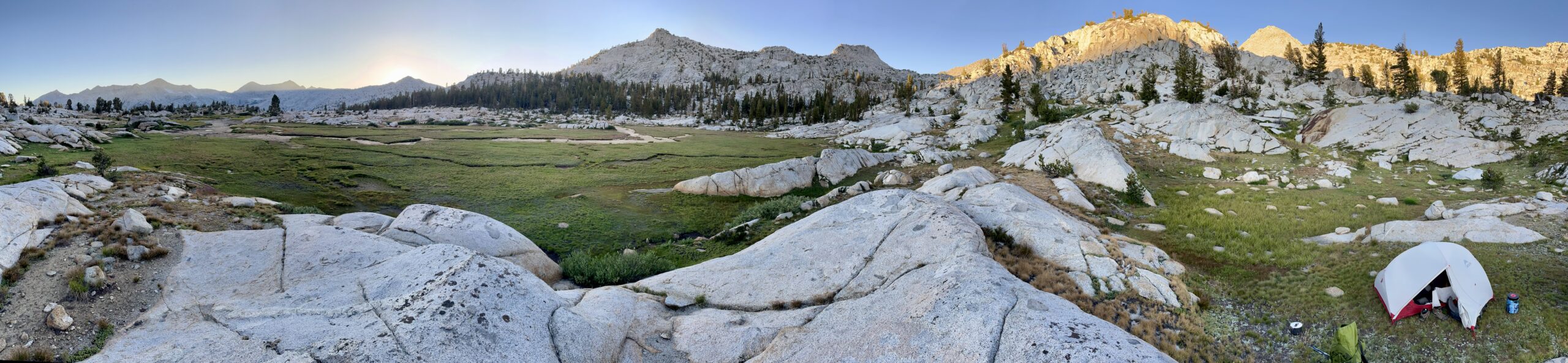 Our tent and the surrounding country.