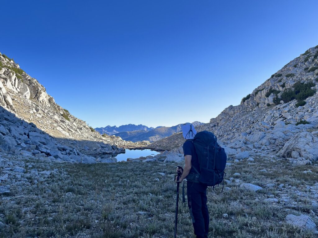 The tarn at Goat Crest