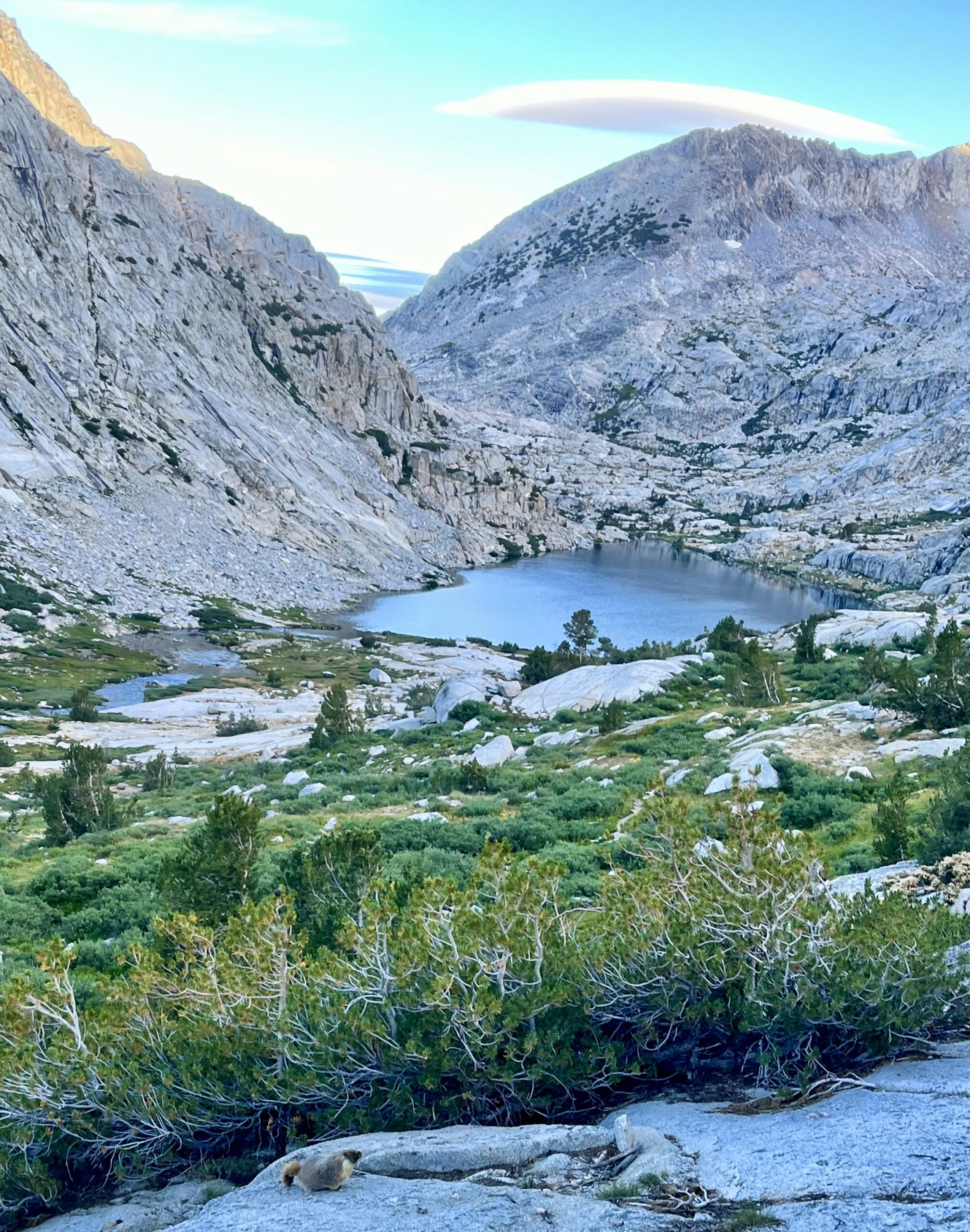 Our campsite above the JMT.