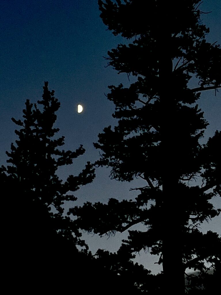 The moon from camp.