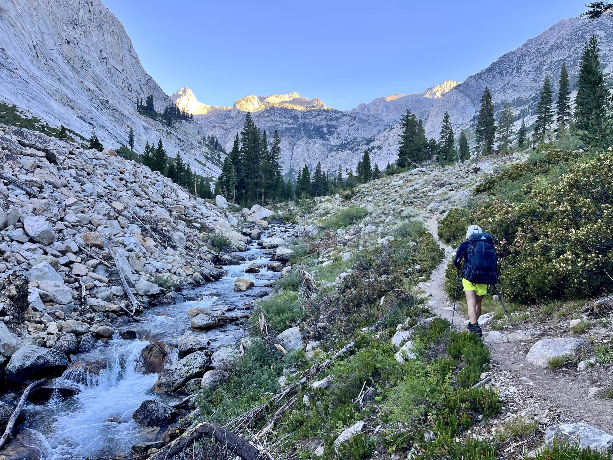 Jim starting up the canyon.