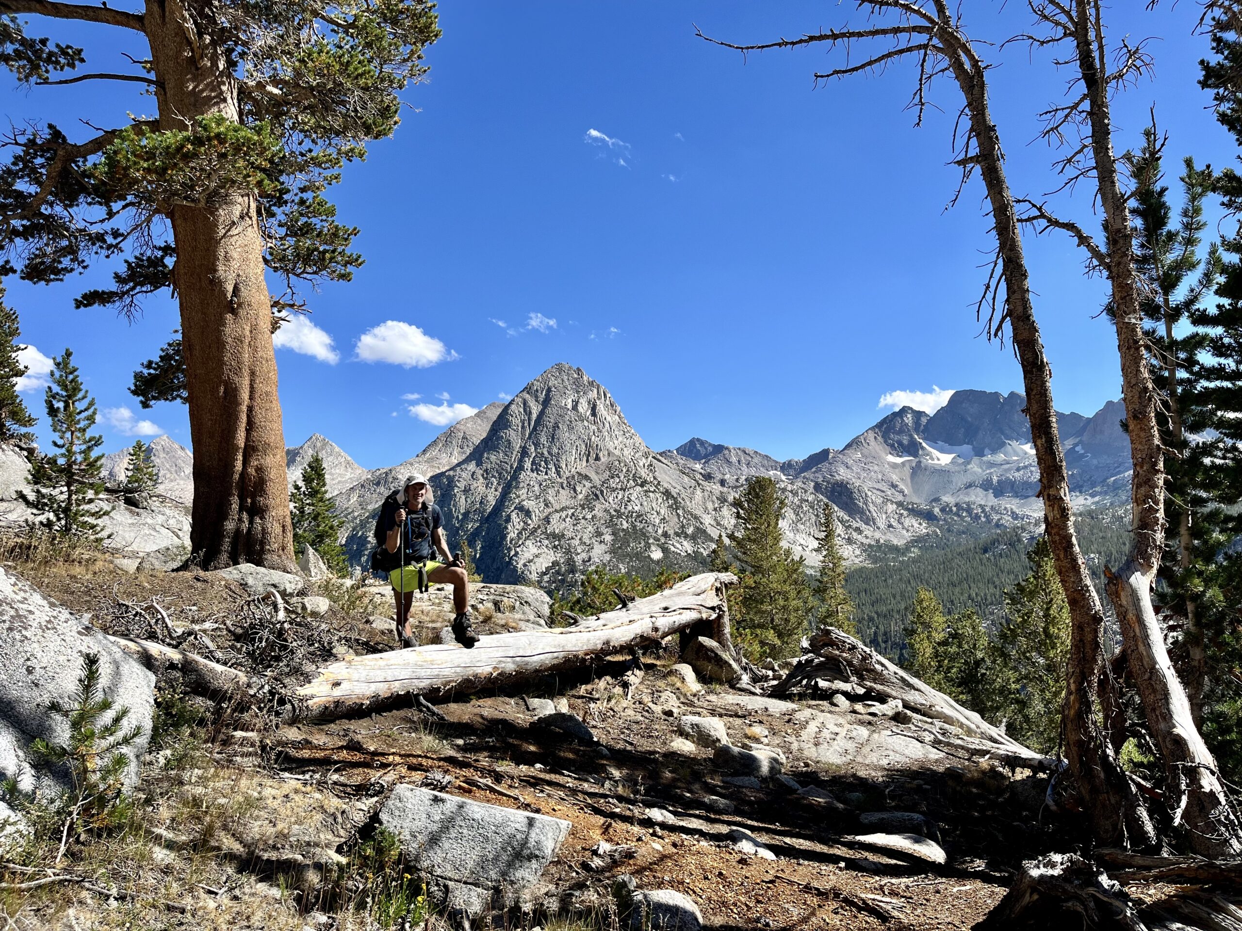 Jim poses with some mountains.