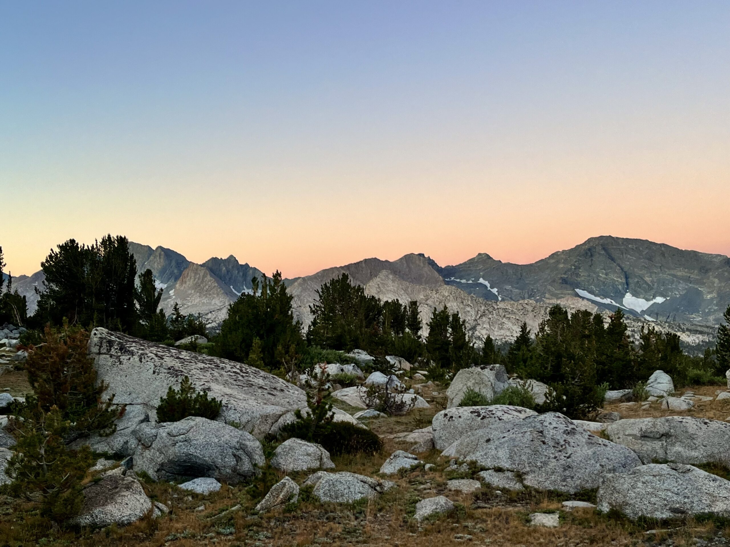 sunrise over camp